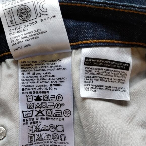 L Levi's Women Demi Curve Dark Blue Wash Mid Rise Boot Bootcut Denim Jeans 16 33 - Picture 10 of 11